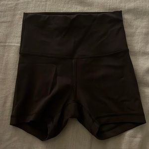 Black 4 inch Lululemon Biker Shorts